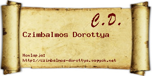 Czimbalmos Dorottya névjegykártya