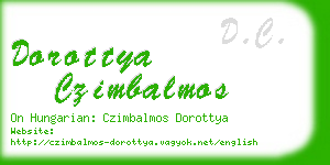 dorottya czimbalmos business card